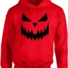 Halloween Pumpkin Red Face Hoodie