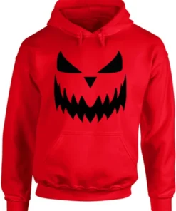 Halloween Pumpkin Red Face Hoodie