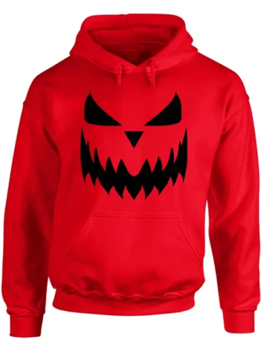 Halloween Pumpkin Red Face Hoodie