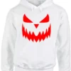 Halloween Pumpkin White Face Hoodie