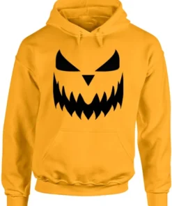 Halloween Pumpkin Yellow Face Hoodie