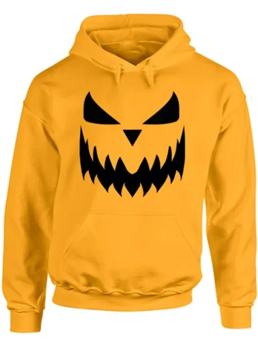 Halloween Pumpkin Yellow Face Hoodie