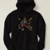 Halloween Skeleton Playing Guitar Hoodie