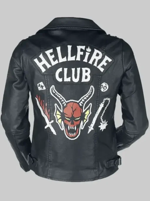 Hellfire Club Unisex Black Leather Jacket