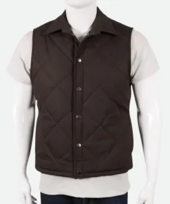 John Dutton Brown Quilted Yellowstone Vest