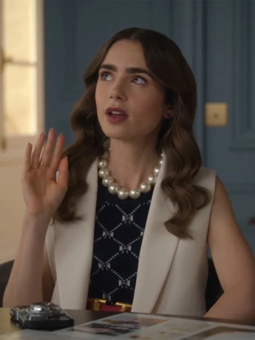 Lily Collins Emily In Paris S02 Vest