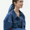 Lily Collins Emily In Paris S4 Blue Jeans Jacket