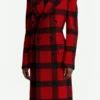 Lily Collins Emily In Paris S4 Wool Plaid Coat