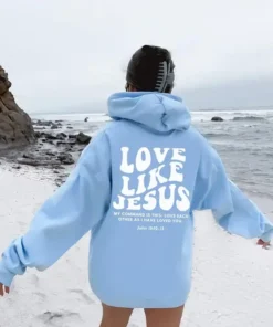 Love Like Jesus Blue Hoodie