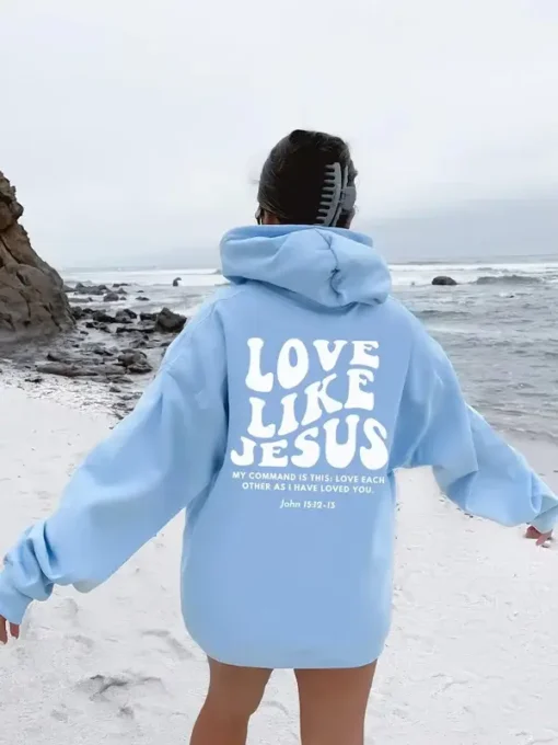 Love Like Jesus Blue Hoodie