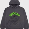 Sp5der Wait Web Hoodie Slate Grey