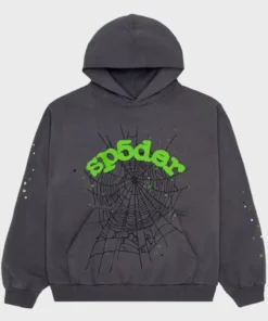 Sp5der Wait Web Hoodie Slate Grey