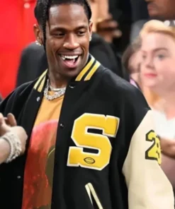 Travis Scott Paris Olympics 2024 Varsity Jacket