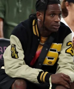 Travis Scott Paris Olympics 2024 Varsity Letterman Jacket