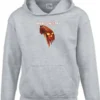 Trendy Halloween Scary Grey Hoodie