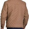 Yellowstone John Dutton Brown Quilted Jacket Back