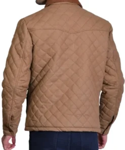 Yellowstone John Dutton Brown Quilted Jacket Back