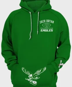 Zach Bryan Eagles Green 2024 Pullover Hoodie