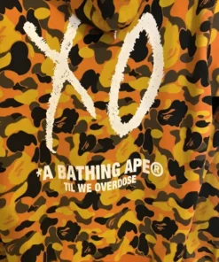 BAPE x XO Shark Orange Hoodie