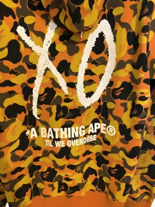 BAPE x XO Shark Orange Hoodie