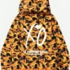 BAPE x XO Shark Pullover Hoodie Orange Back