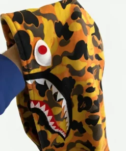 BAPE x XO Shark Pullover Hoodie Orange Detailing