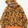 BAPE x XO Shark Pullover Orange Hoodie