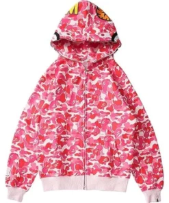 Bape Pink Shark Hoodie