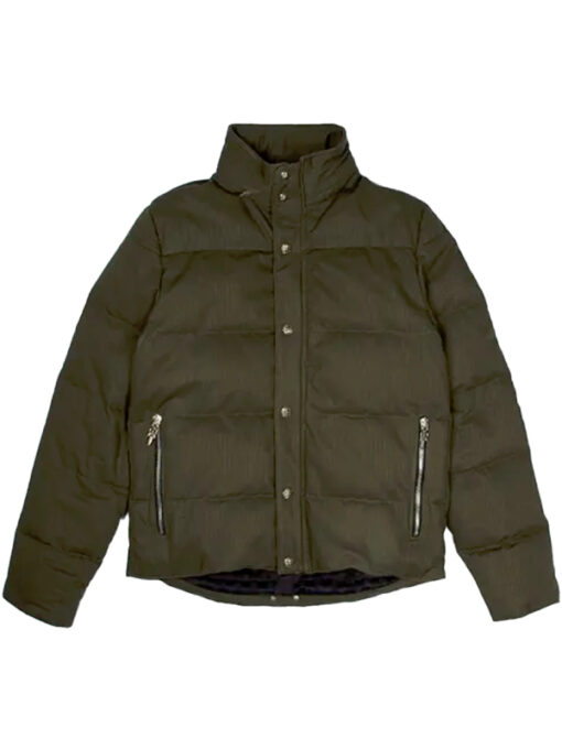 Chrome Hearts Puffer Olive Green Jacket