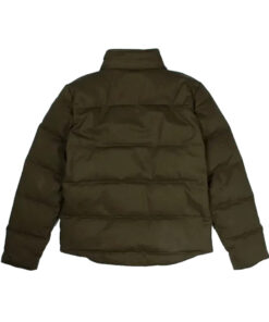 Chrome Hearts Puffer Olive Green Jacket Back