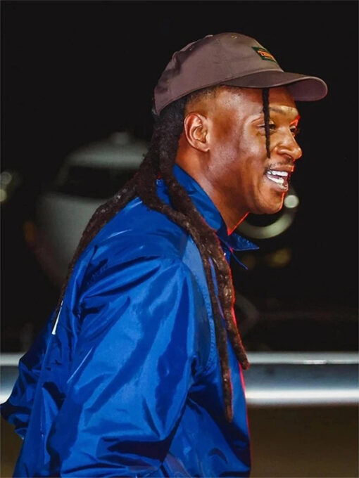 DeAndre Hopkins Celine Coach Satin Blue Jacket