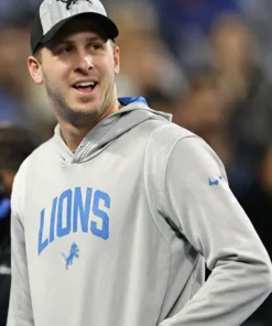 Detroit Lions Jared Goff Grey Hoodie