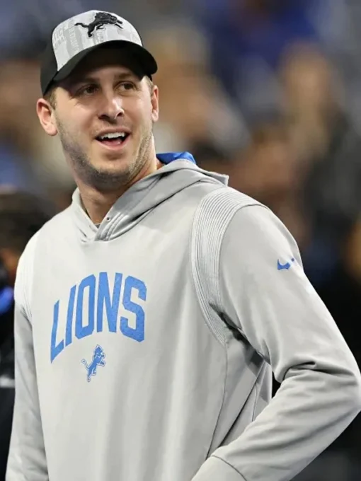 Detroit Lions Jared Goff Grey Hoodie