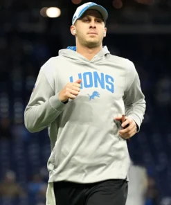 Detroit Lions Jared Goff Hoodie Grey