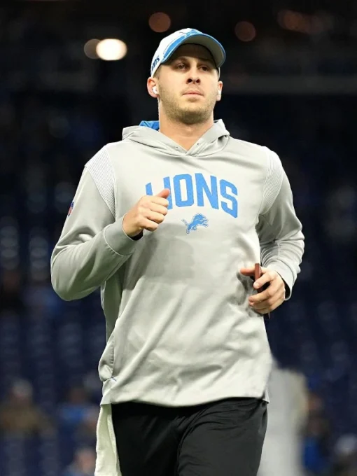 Detroit Lions Jared Goff Hoodie Grey