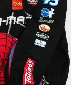 Disney Daytona 500 Spiderman Black Bomber Jacket