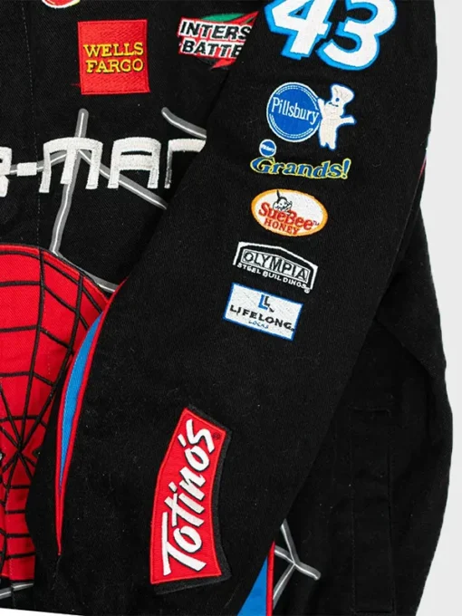 Disney Daytona 500 Spiderman Black Bomber Jacket