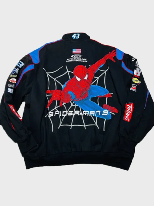 Disney Daytona 500 Spiderman Black Jacket