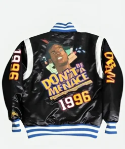 Dont Be a Menace Black Varsity Jacket Back