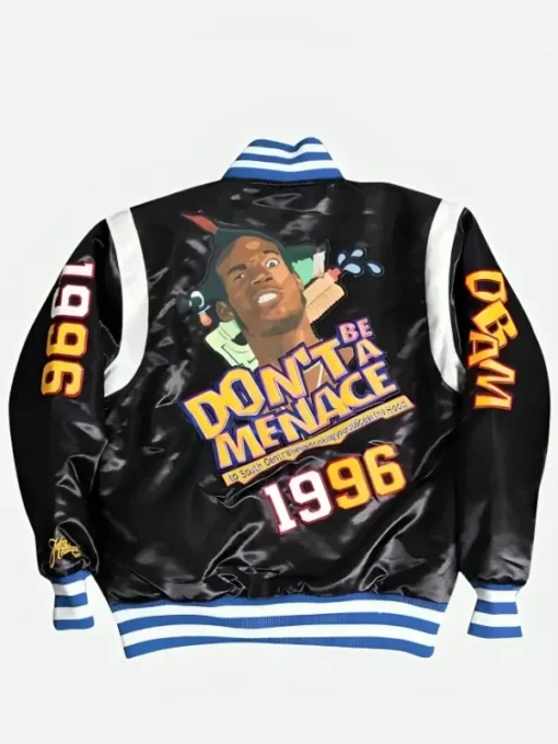 Dont Be a Menace Black Varsity Jacket Back