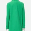 Emily Cooper Mid Length Green Coat Back