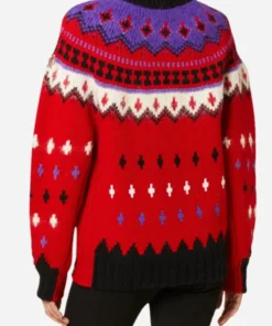 Emily In Paris S04 Emily Cooper Red Knitted Sweater Back