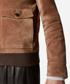 Emily In Paris S4 Eugenio Franceschini Brown Suede Jacket