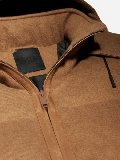 Gabriel Hooded Brown Puffer Jacket