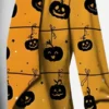 Halloween 2023 Pumpkin Yellow and Black Printed Blazer