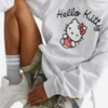 Hello Kitty Oversized White Hoodie