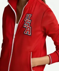 Hoda Kotb Team USA Red Track Jacket