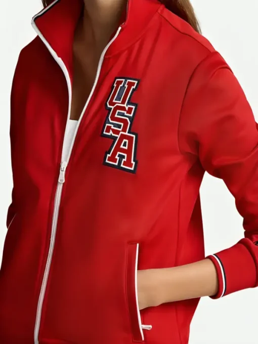 Hoda Kotb Team USA Red Track Jacket