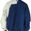 Houston Astros Blue and White Bomber Satin Jacket