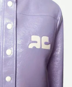 Lily Collins Purple Jacket